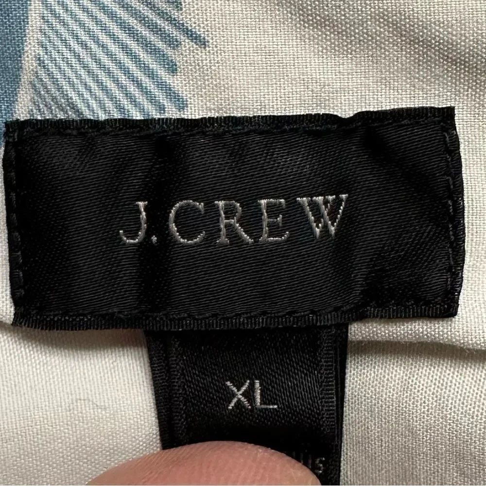 J. Crew Sword Fish Pattern Button Down Men’s Shirt
